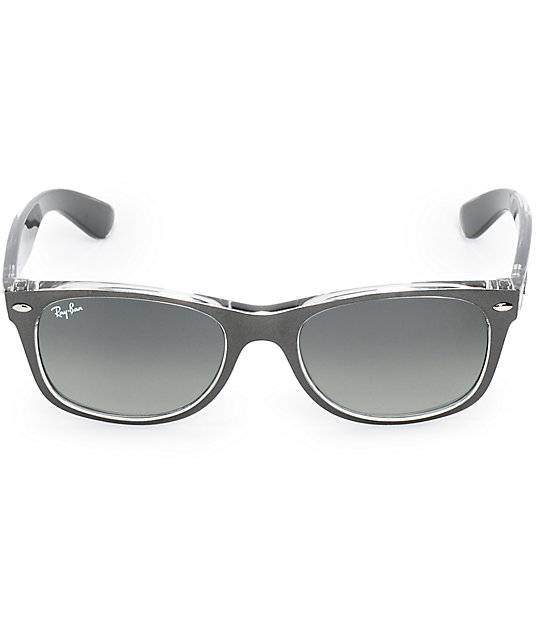 Ray Ban New Wayfarer Gunmetal Translucent Sunglasses Zumiez