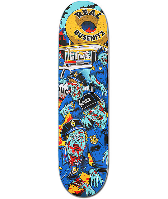 Real Busenitz Zombie Cop 8.0" Skateboard Deck Zumiez