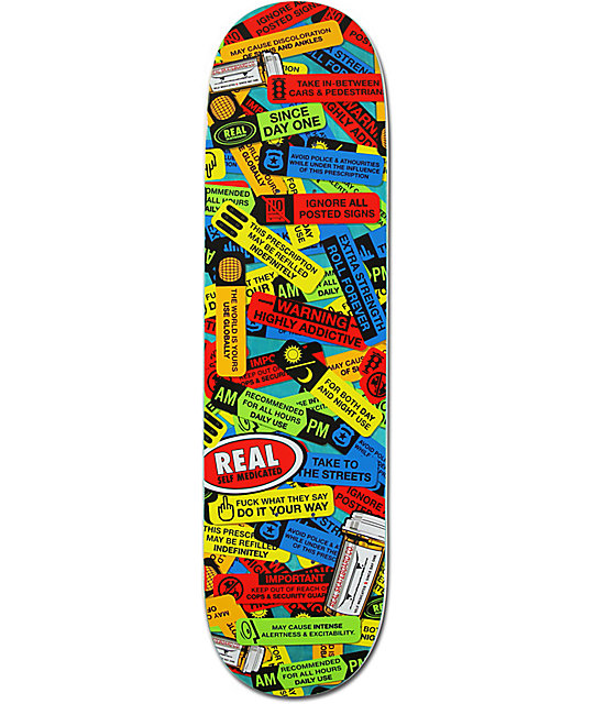 Real Highly Addictive 8.25" Skateboard Deck Zumiez