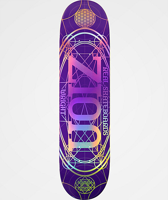 Real Zion Oval 8.06" Purple Skateboard Deck Zumiez