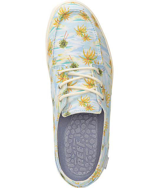 Reef Deck Hand 2 Light Blue Aloha Boat Shoes | Zumiez