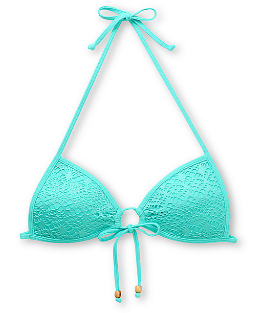 Reef Easy Breezy Crochet Turquoise Molded Bikini Zumiez