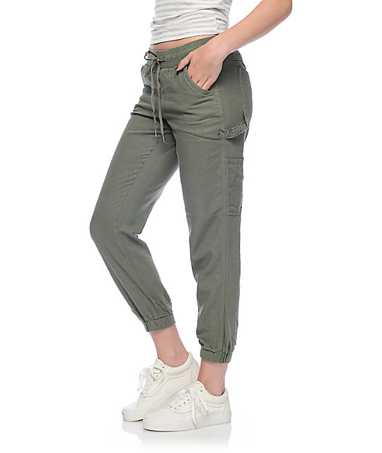 olive twill pants