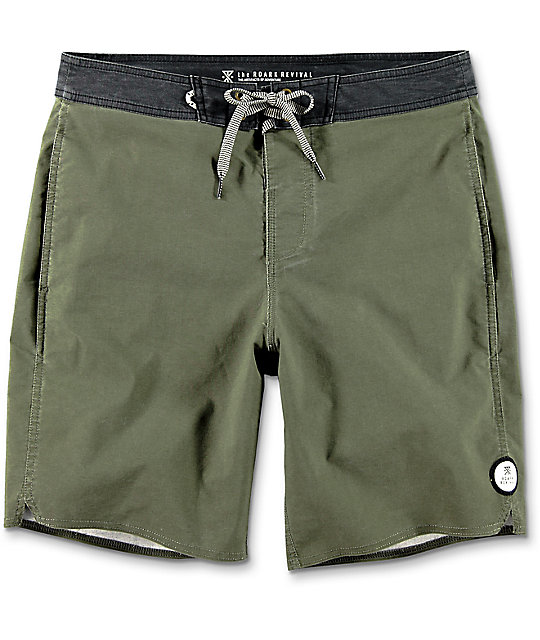 olive green sweat shorts