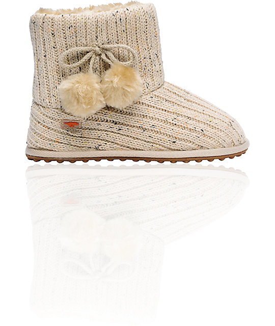 Rocket Dog Snowflake Natural Knit Slippers
