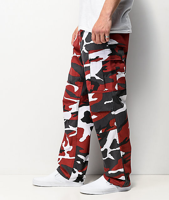 red camo nike tech pants