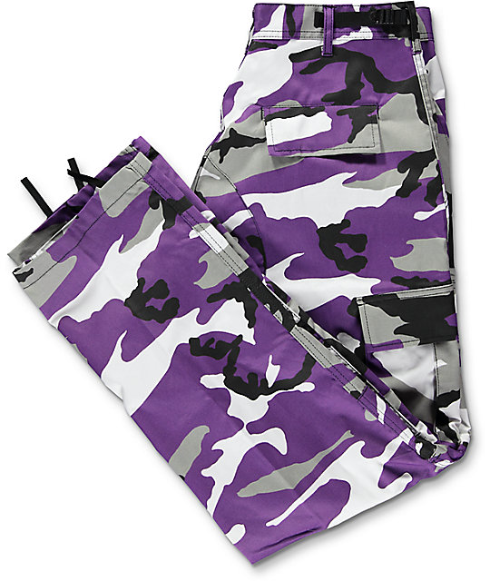 purple camo cargo pants