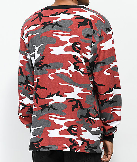 Rothco Red Camo Long Sleeve TShirt Zumiez.ca