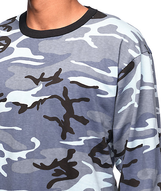 Rothco Sky Blue Camo Long Sleeve TShirt Zumiez