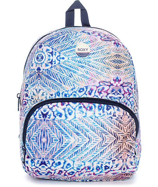 Roxy Always Core Blue Multi Mini Backpack Zumiez