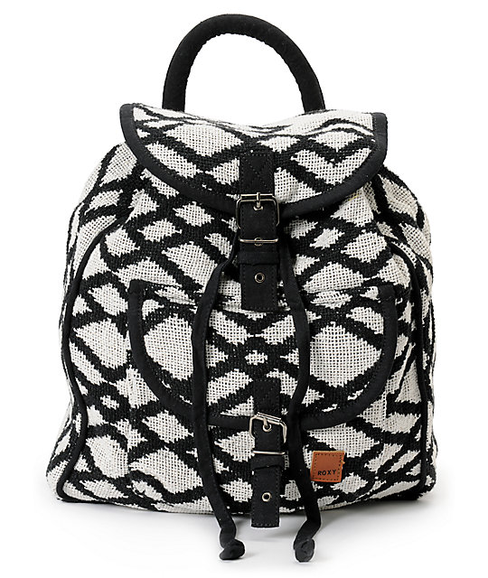 Roxy Drifter 2 Black & White Rucksack Backpack Zumiez