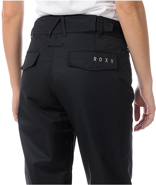Roxy Evolution Black 8K Snowboard Pants Zumiez