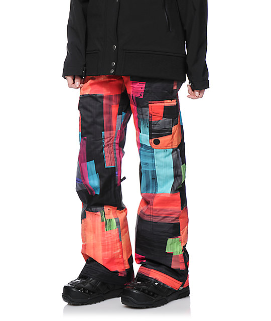 Roxy Grease Lightning Orange 10K Snowboard Pants Zumiez