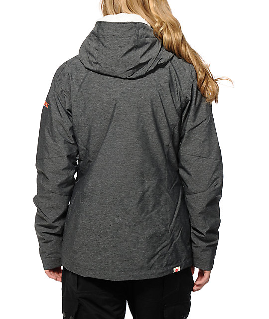 Roxy Jetty 3N1 Grey 10K Snowboard Jacket Zumiez