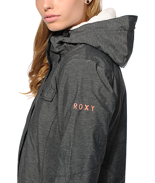 Roxy Jetty 3N1 Grey 10K Snowboard Jacket Zumiez