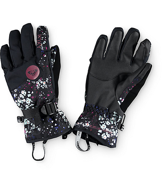 Roxy Jetty Ditsy Floral Snowboard Gloves Zumiez