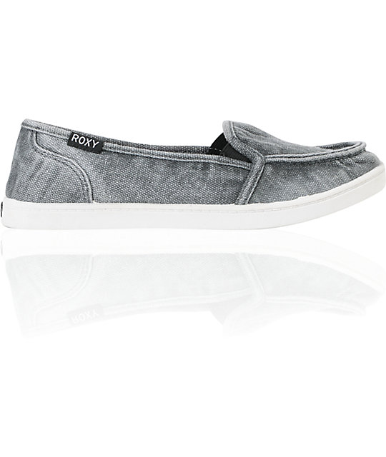 Roxy Lido Black Enzyme Wash Slip On Shoes Zumiez