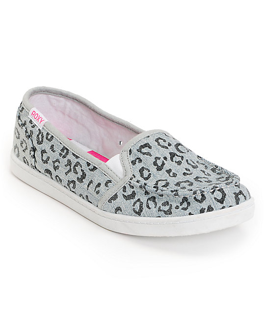 roxy grey slip on shoes
