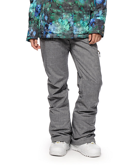 roxy nadia snowboard pants silver pink