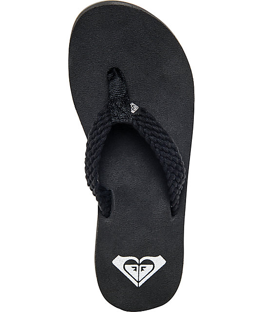 roxy black sandals