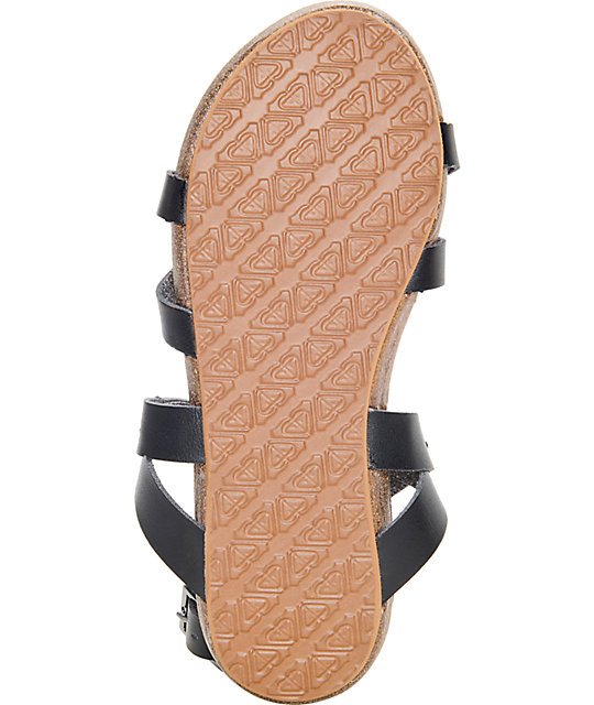 roxy black sandals