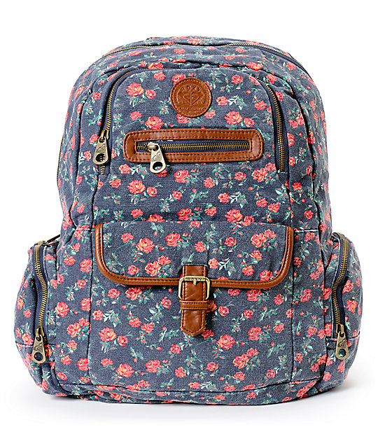 Roxy Ship Out Floral Print Backpack Zumiez