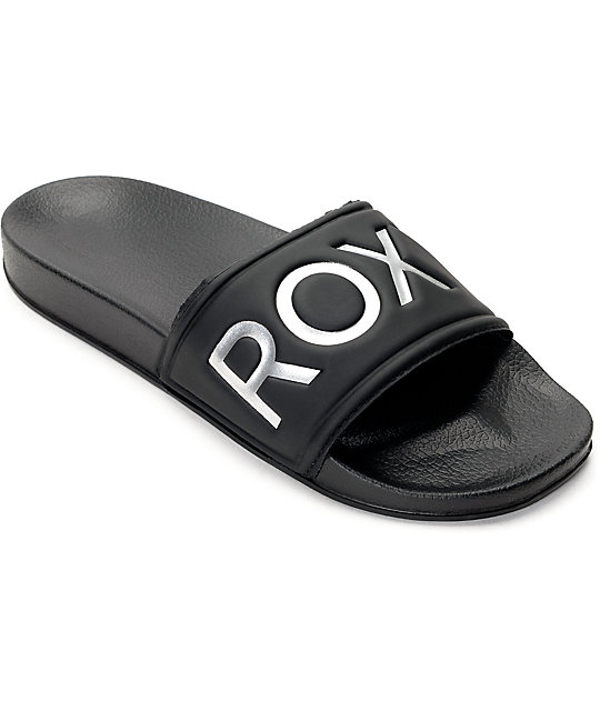 roxy black sandals