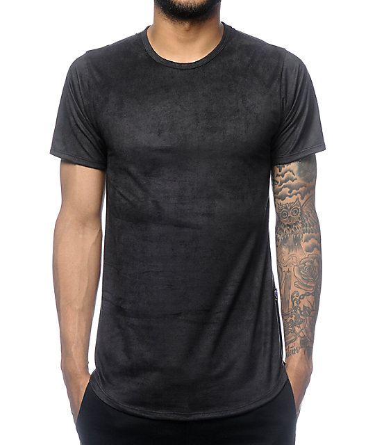 suede t shirt mens