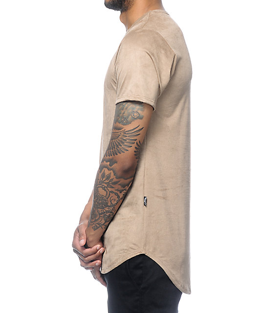 suede t shirt mens