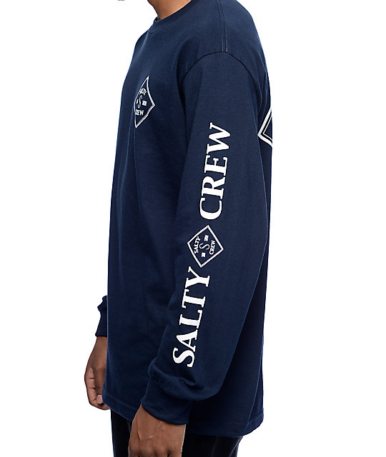 navy long sleeve shirt men's