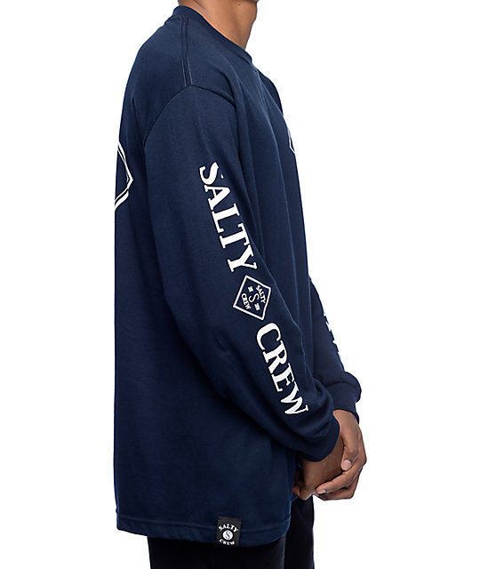 navy long sleeve shirt men's