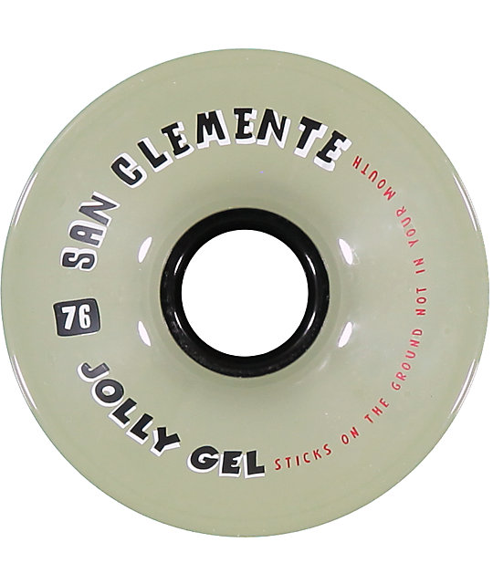 San Clemente Jolly Gel Glow In The Dark 76mm Skateboard Wheels