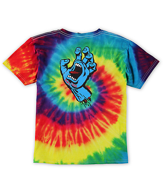 rainbow tie dye santa cruz shirt