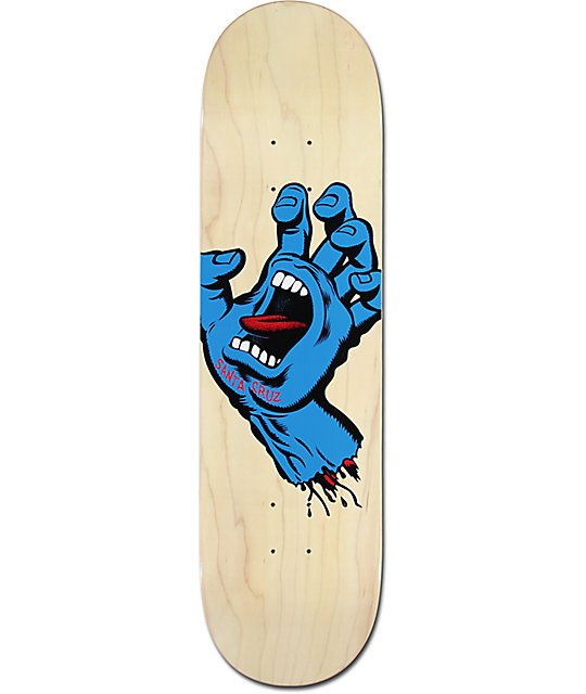 Santa Cruz Minimal Hand 8.25" Skateboard Deck Zumiez