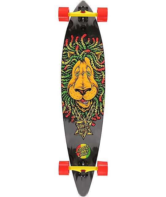 Santa Cruz Rasta Lion Pintail 43.5" Longboard Complete
