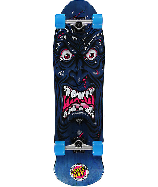 Santa Cruz Rob Roskopp Face Blue 35" Cruiser Complete Skateboard Zumiez