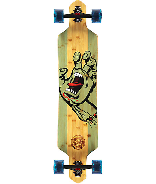 Santa Cruz Screaming Hand Bamboo 41" Drop Through Longboard Complete