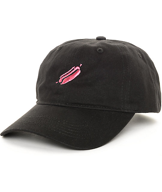 Sausage Dog Black Baseball Strapback Hat