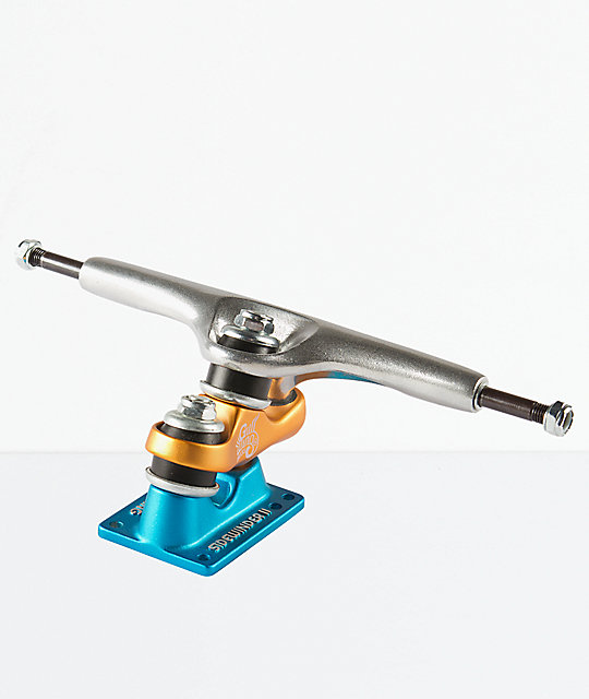 Sector 9 Gullwing Sidewinder 2 10" Blue & Orange Skateboard Truck Zumiez