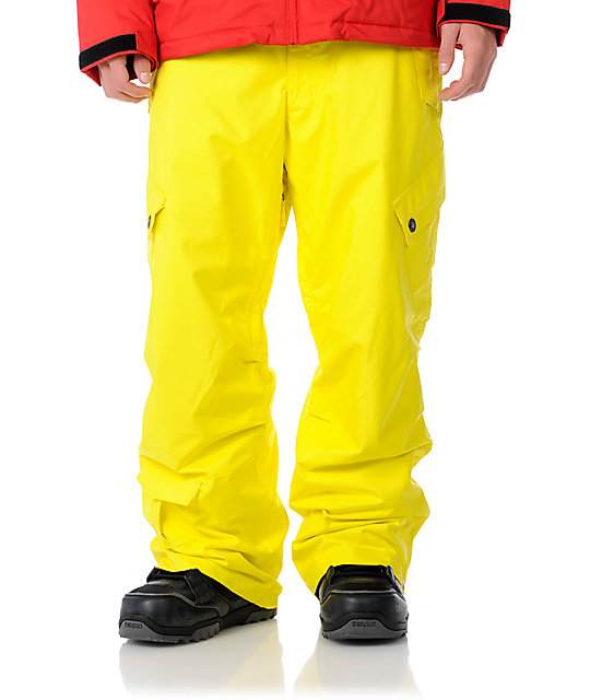 north face yellow ski pants