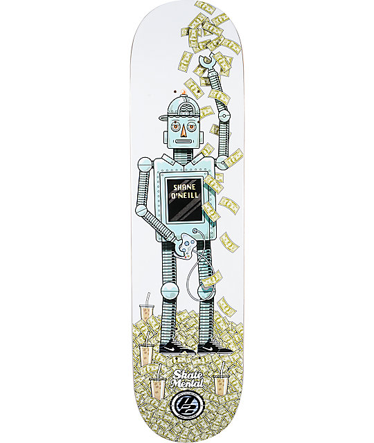 Skate Mental ONeill P2 Robot 8.0" Skateboard Deck Zumiez