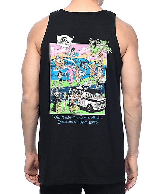 Sketchy Tank Beach Black Tank Top Zumiez