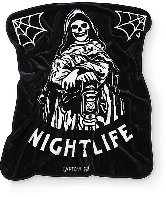 Sketchy Tank Nightlife Blanket