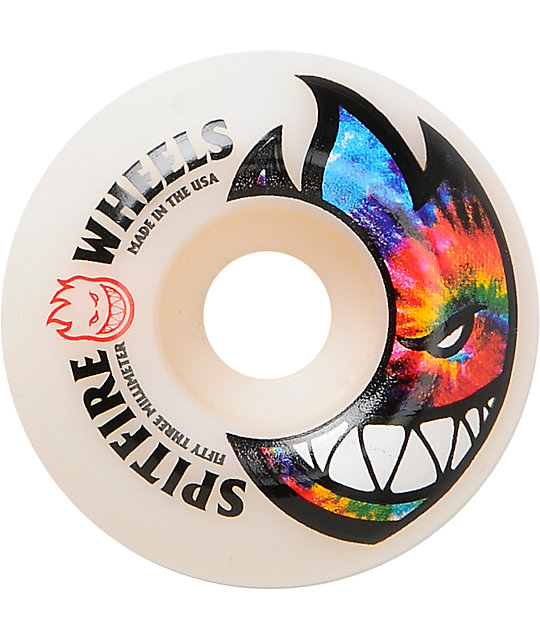 Spitfire Bighead Tie Dye 53mm Skateboard Wheels Zumiez