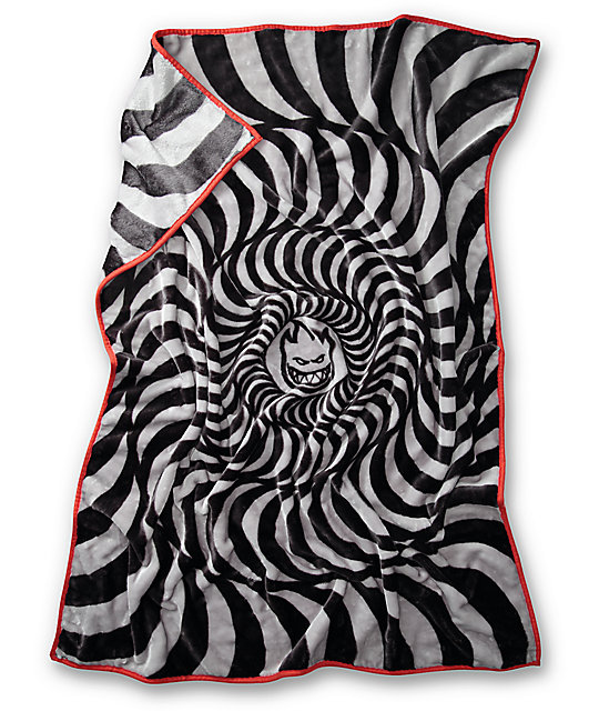Spitfire Classic Swirl Black & White Blanket Zumiez