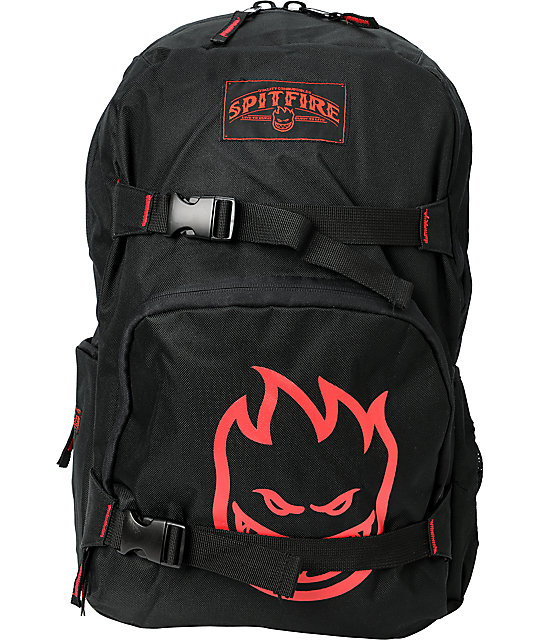 Spitfire Firefly Black & Red Skate Backpack Zumiez