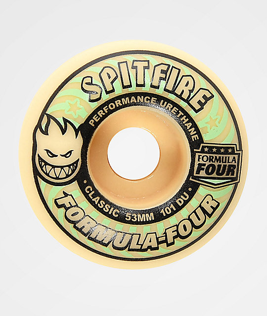 Spitfire Formula Four Classic 53mm 101a Glow In The Dark Skateboard