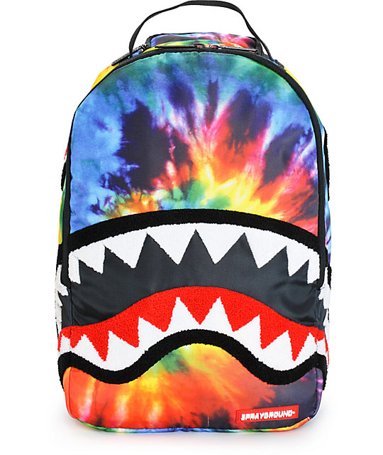 Sprayground Tie Dye Chenille Shark Backpack at Zumiez : PDP