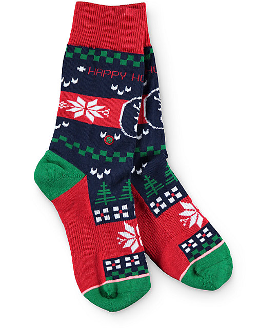 Stance Holidayze Crew Socks Zumiez