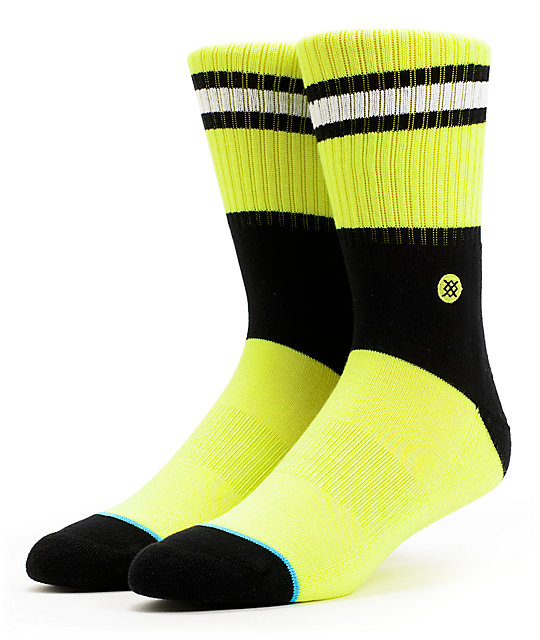 Stance Light Bright Lime Green Crew Socks Zumiez